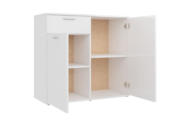 skænk 80x36x75 cm spånplade hvid højglans - Hvid - Opbevaring - Opbevaringsmøbler - Skænke & sideboards