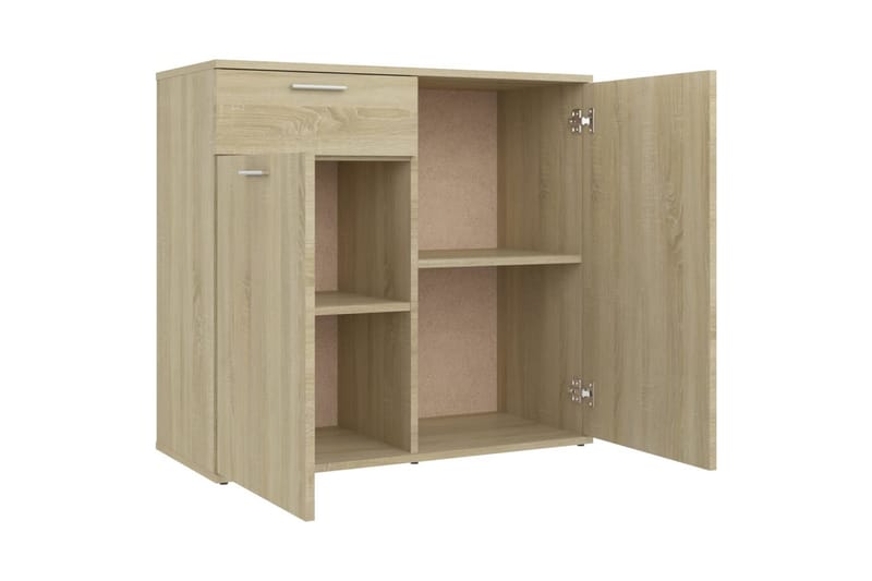 skænk 80x36x75 cm spånplade sonoma-eg - Brun - Opbevaring - Opbevaringsmøbler - Skænke & sideboards