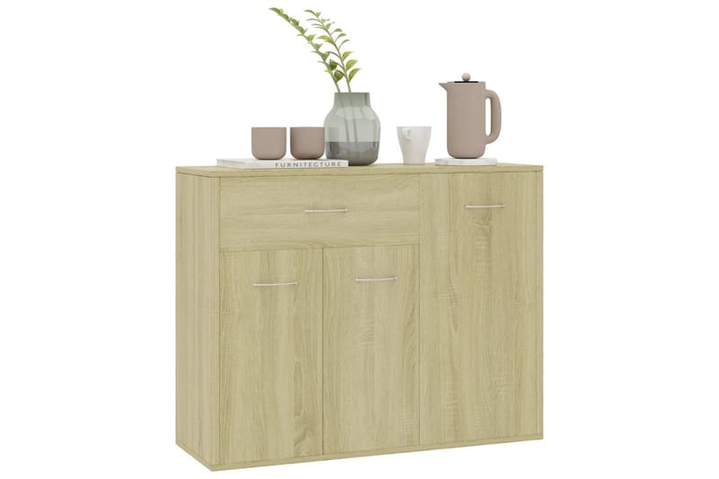 Skænk 88 X 30 X 70 Cm Spånplade Sonoma-Eg - Brun - Opbevaring - Opbevaringsmøbler - Skænke & sideboards