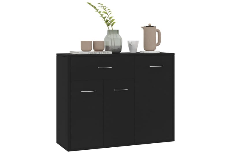 Skænk 88 X 30 X 70 Cm Spånplade Sort - Sort - Opbevaring - Opbevaringsmøbler - Skænke & sideboards