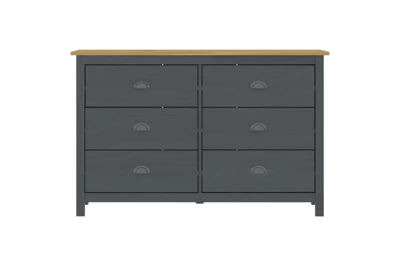 Skænk Hill Range 125x40x80 cm Massivt Fyrretræ Grå - Opbevaring - Opbevaringsmøbler - Skænke & sideboards