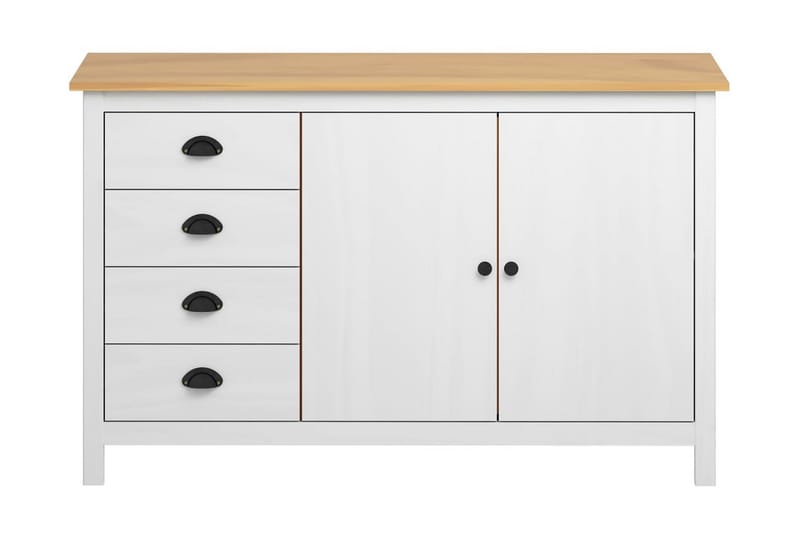 Skænk Hill Range 130x40x80 cm Massivt Fyrretræ Hvid - Opbevaring - Opbevaringsmøbler - Skænke & sideboards