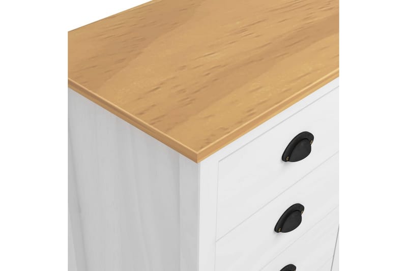 Skænk Hill Range 130x40x80 cm Massivt Fyrretræ Hvid - Opbevaring - Opbevaringsmøbler - Skænke & sideboards