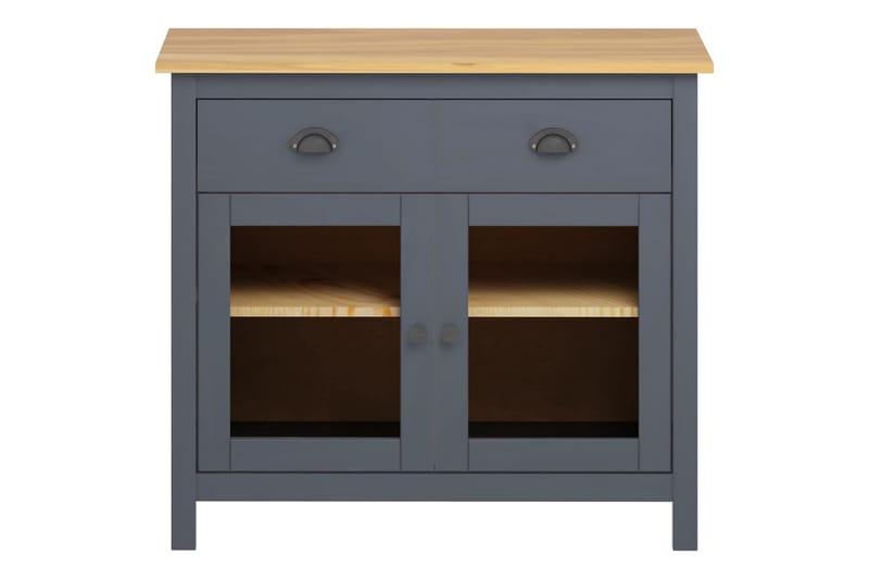 Skænk Hill Range 90x40x80 cm Massivt Fyrretræ Grå - Opbevaring - Opbevaringsmøbler - Skænke & sideboards