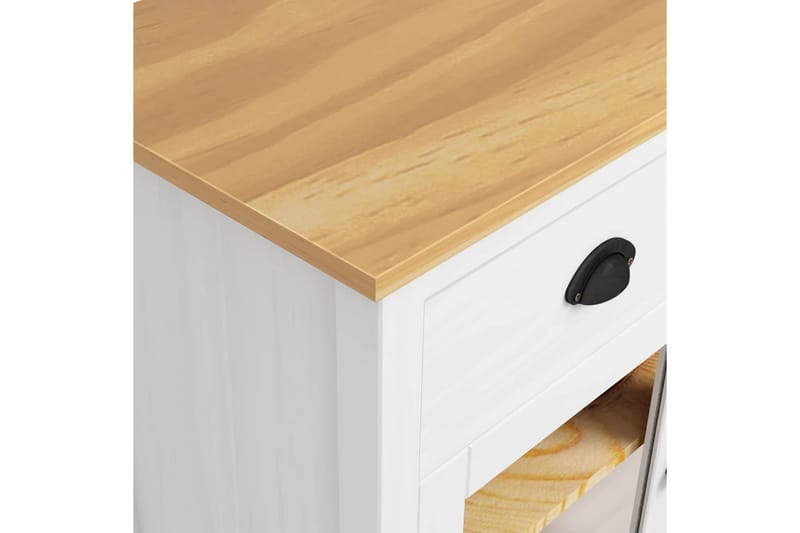 Skænk Hill Range 90x40x80 cm Massivt Fyrretræ Hvid - Opbevaring - Opbevaringsmøbler - Skænke & sideboards