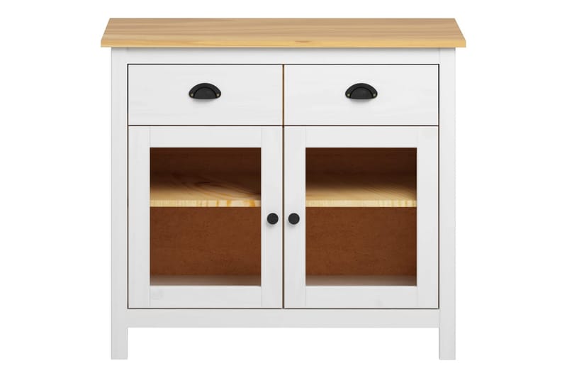 Skænk Hill Range 90x40x80 cm Massivt Fyrretræ Hvid - Opbevaring - Opbevaringsmøbler - Skænke & sideboards