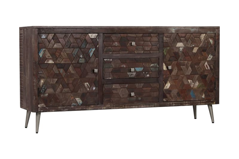 Skænk I Massivt, Genanvendt Træ 160 X 40 X 80 Cm - Brun - Opbevaring - Opbevaringsmøbler - Skænke & sideboards