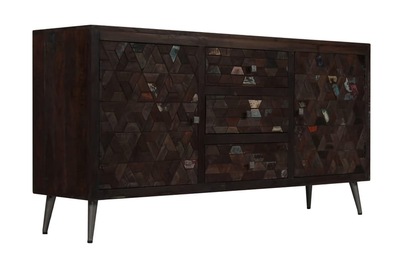 Skænk I Massivt, Genanvendt Træ 160 X 40 X 80 Cm - Brun - Opbevaring - Opbevaringsmøbler - Skænke & sideboards