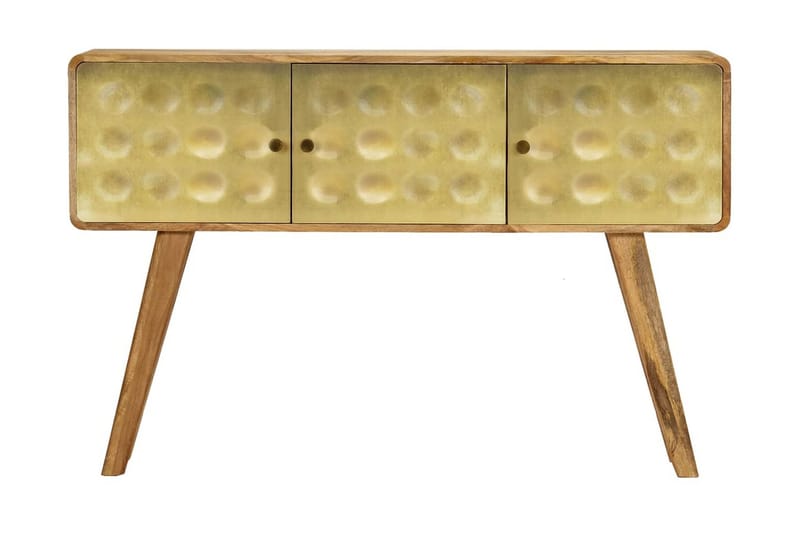 Skænk I Massivt Mangotræ 120 X 30 X 80 Cm - Guld - Opbevaring - Opbevaringsmøbler - Skænke & sideboards