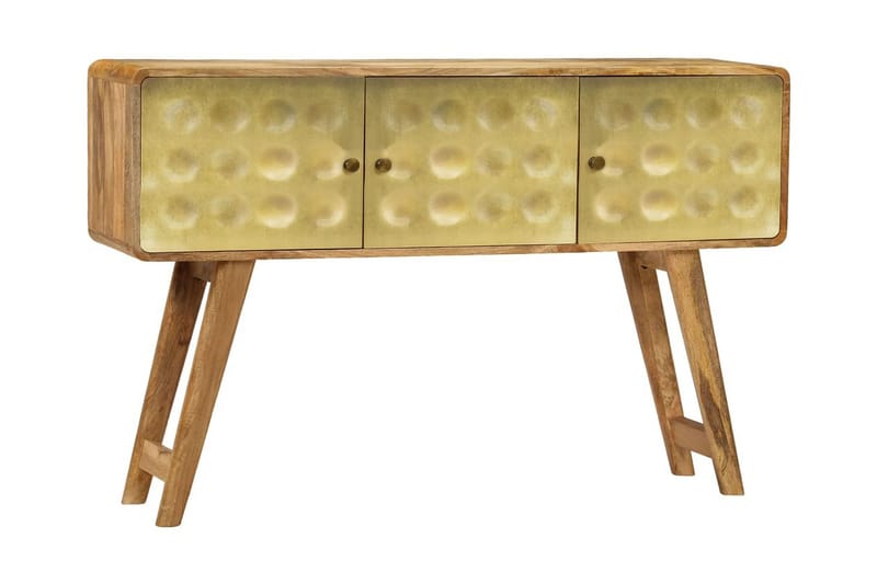 Skænk I Massivt Mangotræ 120 X 30 X 80 Cm - Guld - Opbevaring - Opbevaringsmøbler - Skænke & sideboards