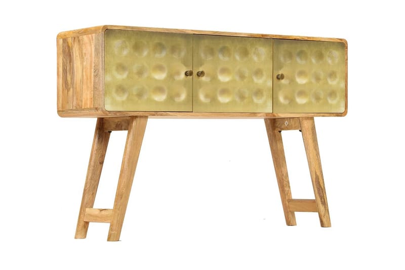 Skænk I Massivt Mangotræ 120 X 30 X 80 Cm - Guld - Opbevaring - Opbevaringsmøbler - Skænke & sideboards