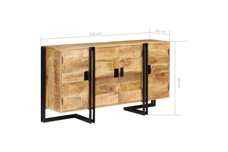 Skænk I Massivt Mangotræ 150 X 40 X 80 Cm - Brun - Opbevaring - Opbevaringsmøbler - Skænke & sideboards