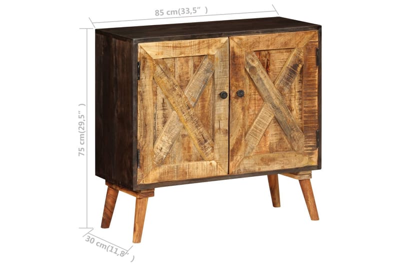 Skænk I Massivt Mangotræ 85 X 30 X 75 Cm - Brun - Opbevaring - Opbevaringsmøbler - Skænke & sideboards