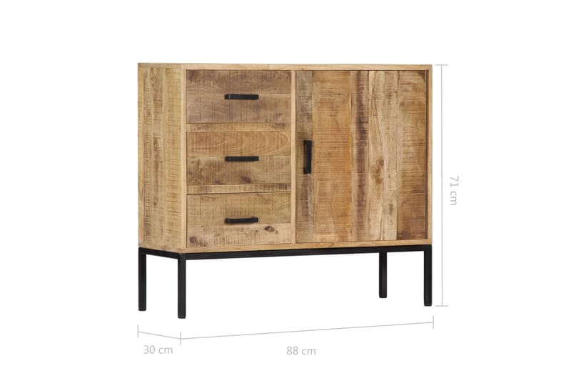 Skænk Massivt Mangotræ 88 X 30 X 71 Cm - Brun - Opbevaring - Opbevaringsmøbler - Skænke & sideboards