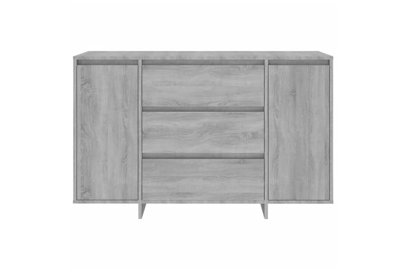 skænk med 3 skuffer 120x41x75 cm spånplade grå sonoma-eg - Grå - Opbevaring - Opbevaringsmøbler - Skænke & sideboards