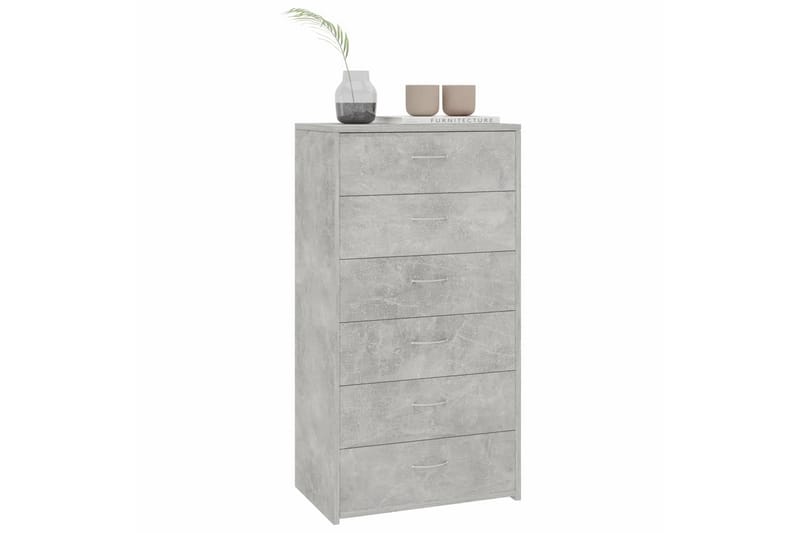 Skænk Med 7 Skuffer 50 X 34 X 96 Cm Spånplade Betongrå - Grå - Opbevaring - Opbevaringsmøbler - Skænke & sideboards