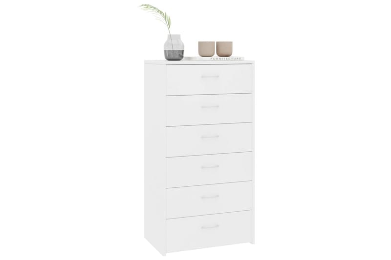 Skænk Med 7 Skuffer 50 X 34 X 96 Cm Spånplade Hvid - Hvid - Opbevaring - Opbevaringsmøbler - Skænke & sideboards