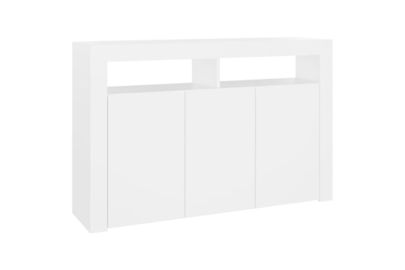 skænk med LED-lys 115,5x30x75 cm hvid - Hvid - Opbevaring - Opbevaringsmøbler - Skænke & sideboards