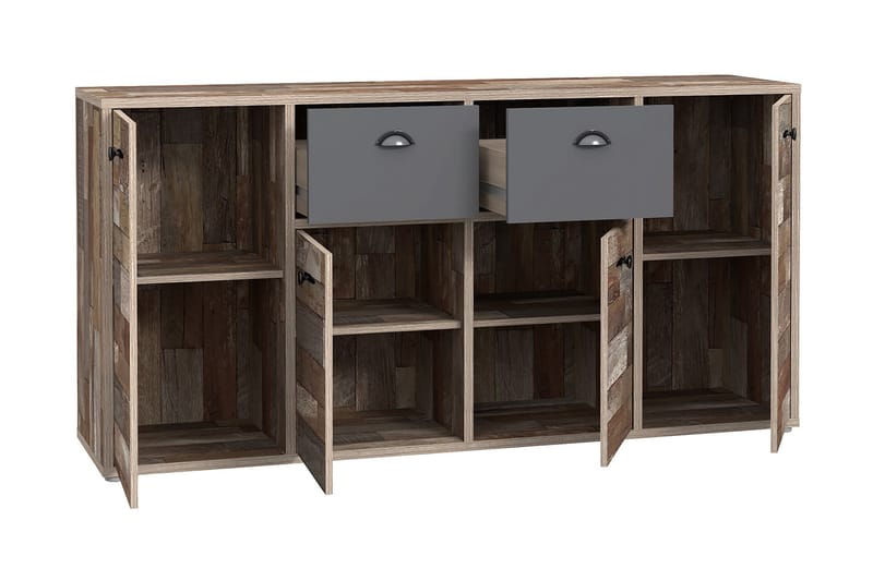 Skydra Sideboard 41x169 cm - Brun/Grå - Opbevaring - Opbevaringsmøbler - Skænke & sideboards