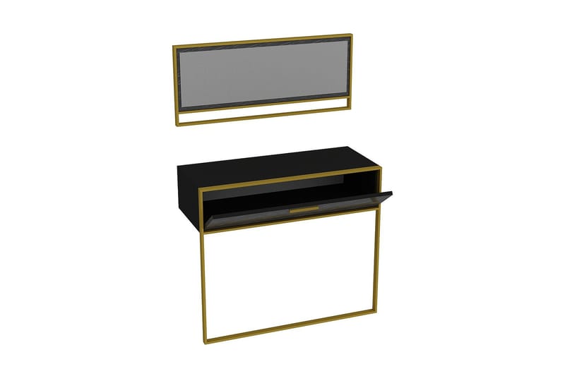 Susia Sideboard 90 cm - Guld|Sort - Opbevaring - Opbevaringsmøbler - Skænke & sideboards