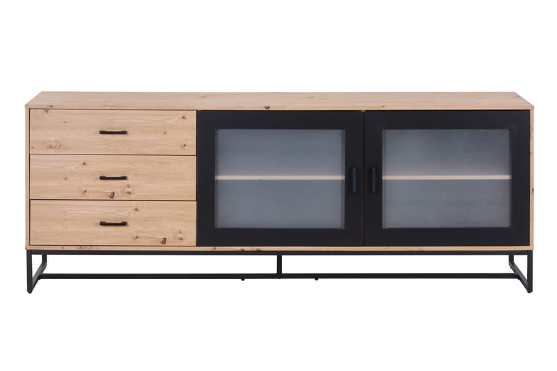 Terasse Sideboard 50x200 cm - Sort/Brun - Opbevaring - Opbevaringsmøbler - Skænke & sideboards