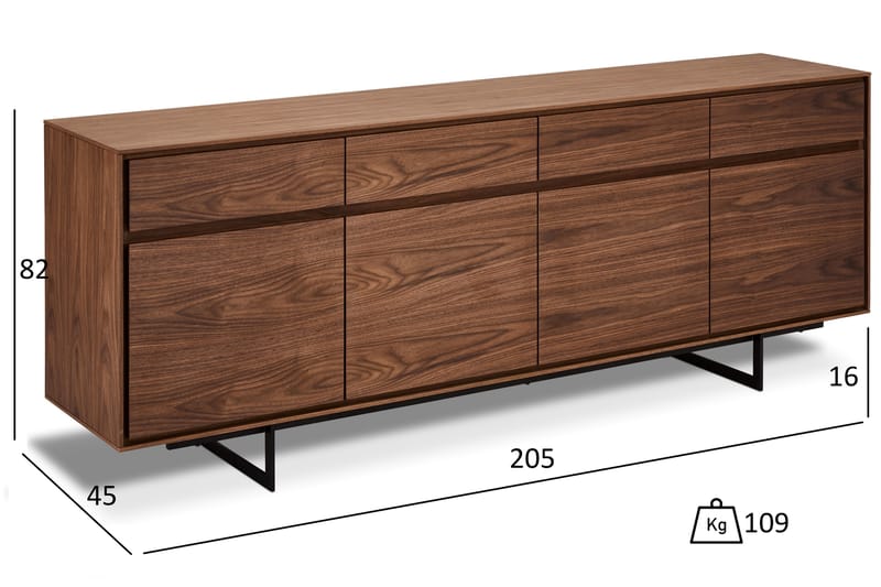 Tilney Sidebord 205 cm - Opbevaring - Opbevaringsmøbler - Skænke & sideboards