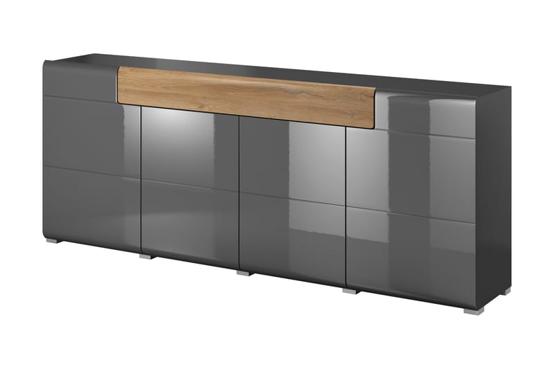 Toreno skænk 39x208 cm - Antracit / Natur - Opbevaring - Opbevaringsmøbler - Skænke & sideboards