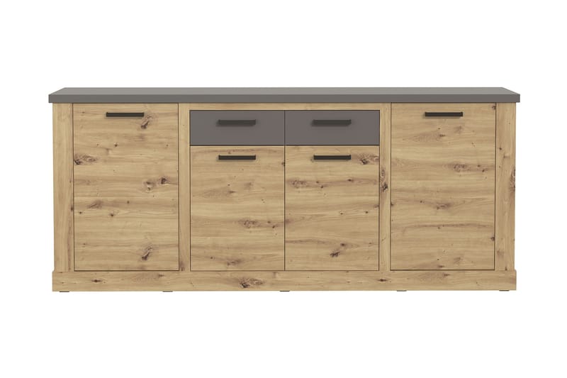 Trecante skænk 90x213 cm - Brun / grå - Opbevaring - Opbevaringsmøbler - Skænke & sideboards