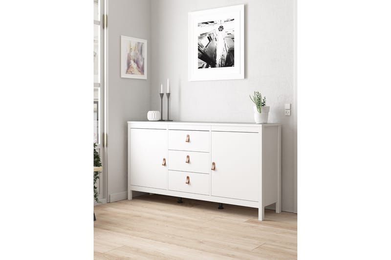 Vallvidera Sideboard 38x151 cm - Hvid/Natur - Opbevaring - Opbevaringsmøbler - Skænke & sideboards