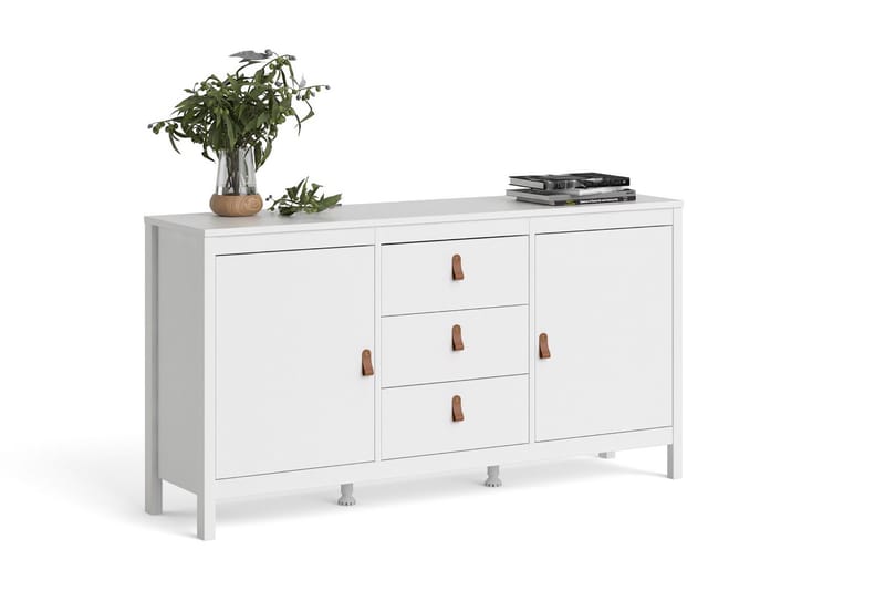 Vallvidera Sideboard 38x151 cm - Hvid/Natur - Opbevaring - Opbevaringsmøbler - Skænke & sideboards