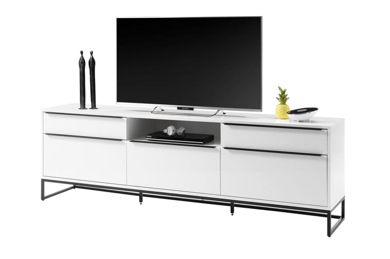 Wainfelin Lowboard 215 cm - Hvid/Sort - Opbevaring - Opbevaringsmøbler - Skænke & sideboards