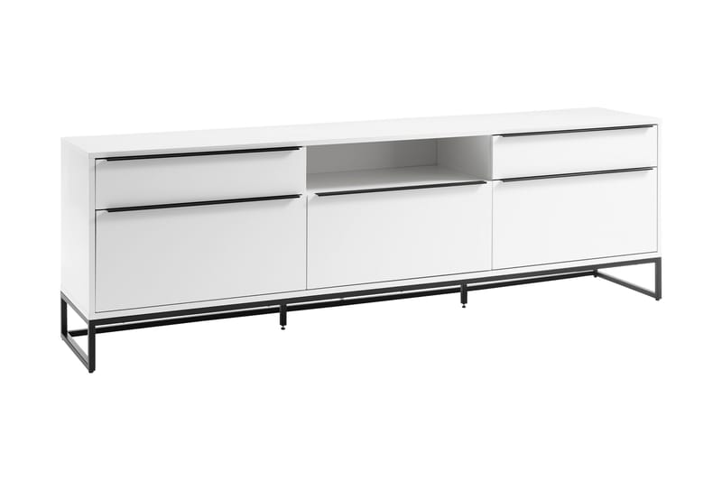 Wainfelin Lowboard 215 cm - Hvid/Sort - Opbevaring - Opbevaringsmøbler - Skænke & sideboards