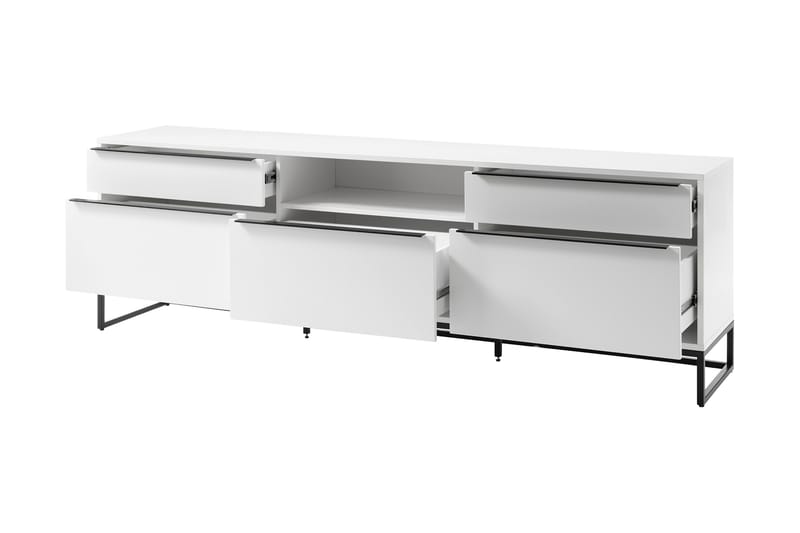 Wainfelin Lowboard 215 cm - Hvid/Sort - Opbevaring - Opbevaringsmøbler - Skænke & sideboards