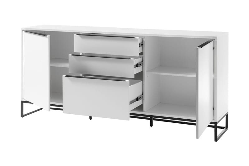 Wainfelin Sidebord 184 cm - Hvid/Sort - Opbevaring - Opbevaringsmøbler - Skænke & sideboards