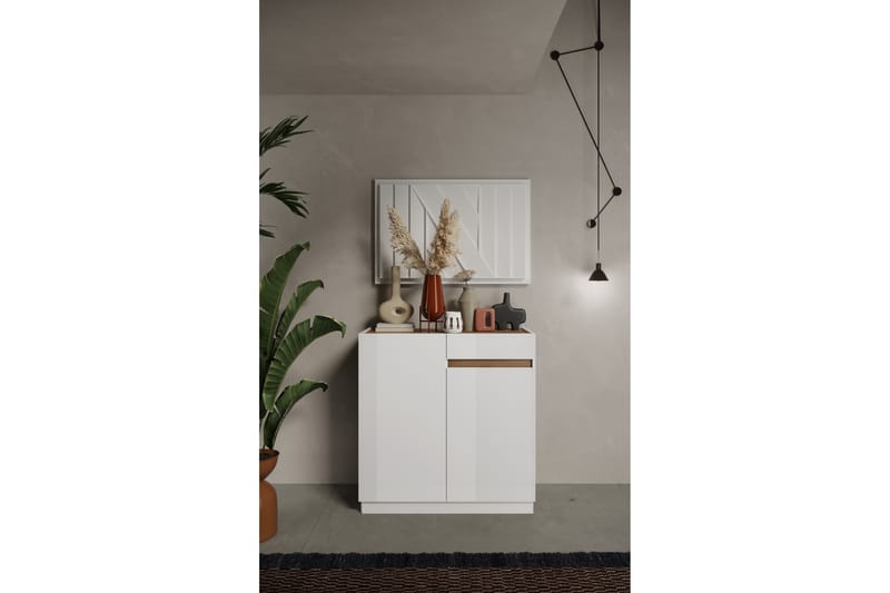 Fantasy Highboard 105x107 cm - Hvid - Opbevaring - Skab - Skabe