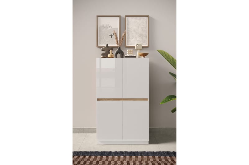 Fantasy Highboard 105x170 cm - Hvid - Opbevaring - Skab - Skabe