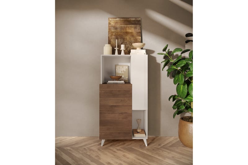 Monaco Highboard 81x154 cm - Hvid - Opbevaring - Skab - Skabe