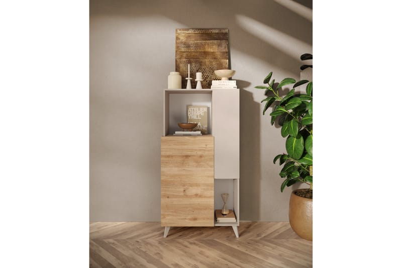 Monaco Highboard 81x154 cm - Messing - Opbevaring - Skab - Skabe