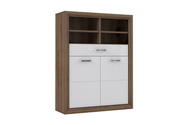 Aridiala Highboard 35x103 cm - Brun/Hvid - Opbevaring - Skab - Skabe