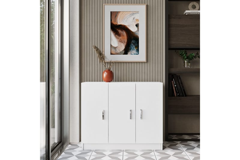 Barrock Highboard 38x89 cm - Hvid - Opbevaring - Skab - Skabe