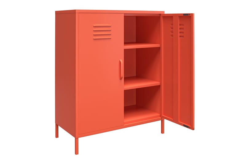 Cache Opbevaringsskab 80x40 cm 2 Låger Orange - Novogratz - Opbevaring - Skab - Skabe