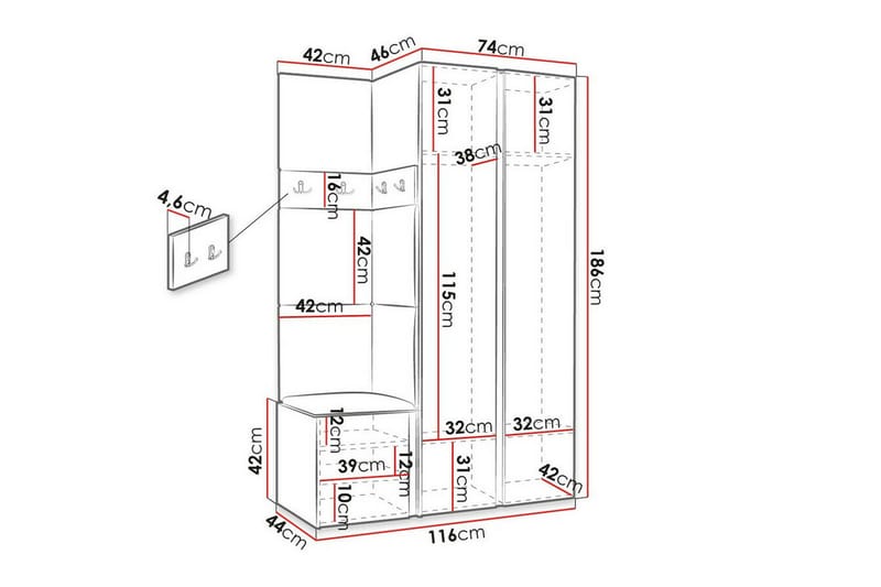 Dunvegan Highboard - Grafit - Opbevaring - Skab - Skabe