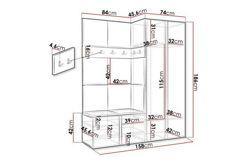 Dunvegan Highboard - Grafit - Opbevaring - Skab - Skabe