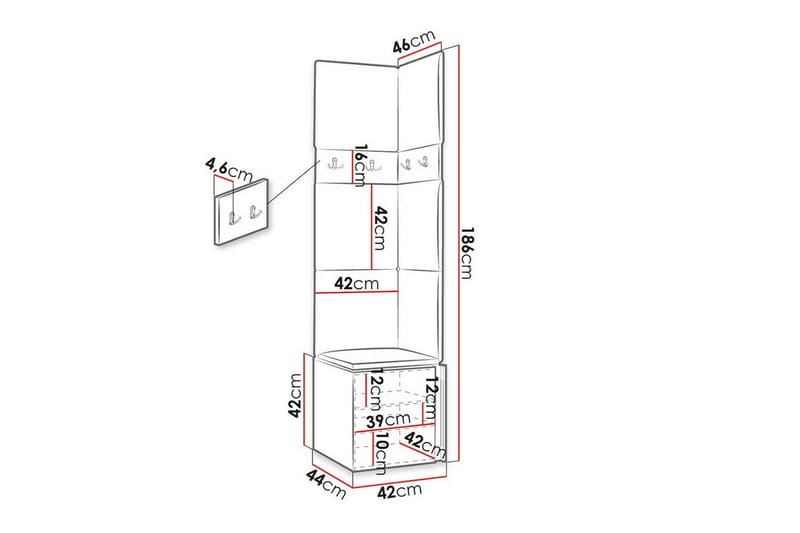 Dunvegan Highboard - Hvid - Opbevaring - Skab - Skabe