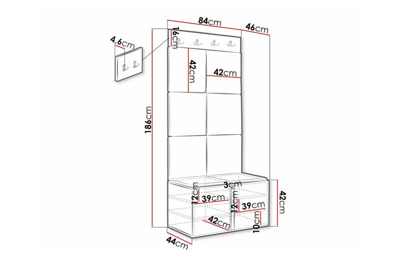 Dunvegan Highboard - Hvid - Opbevaring - Skab - Skabe