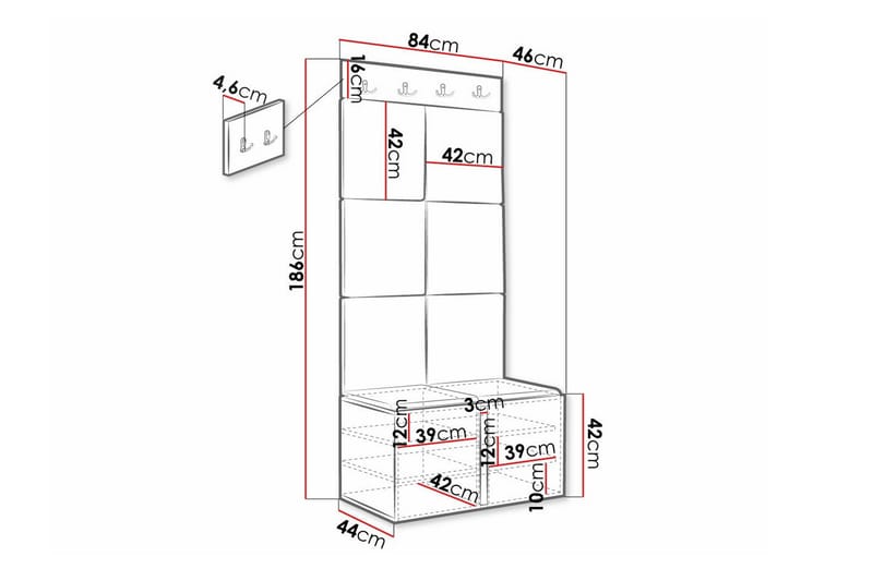 Dunvegan Highboard - Hvid - Opbevaring - Skab - Skabe