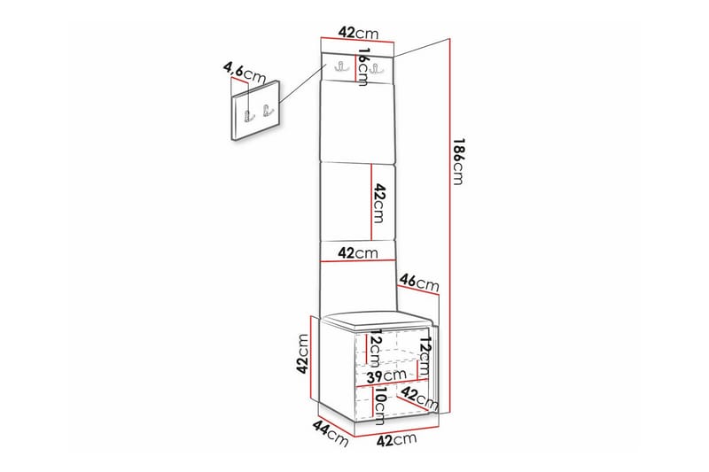 Dunvegan Highboard - Hvid - Opbevaring - Skab - Skabe