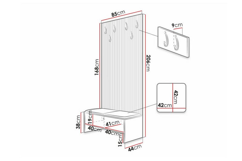 Dunvegan Highboard - Sort - Opbevaring - Skab - Skabe