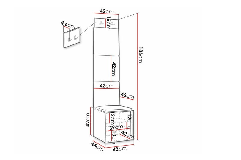 Dunvegan Highboard - Sort - Opbevaring - Skab - Skabe