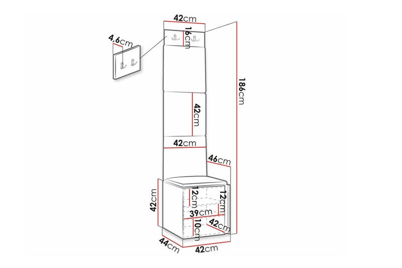 Dunvegan Highboard - Sort - Opbevaring - Skab - Skabe